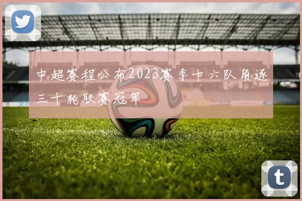 中超赛程公布2023赛季十六队角逐三十轮联赛冠军